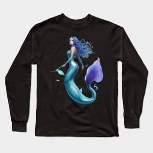 Blue Magical Sirena Long Sleeve T-Shirt